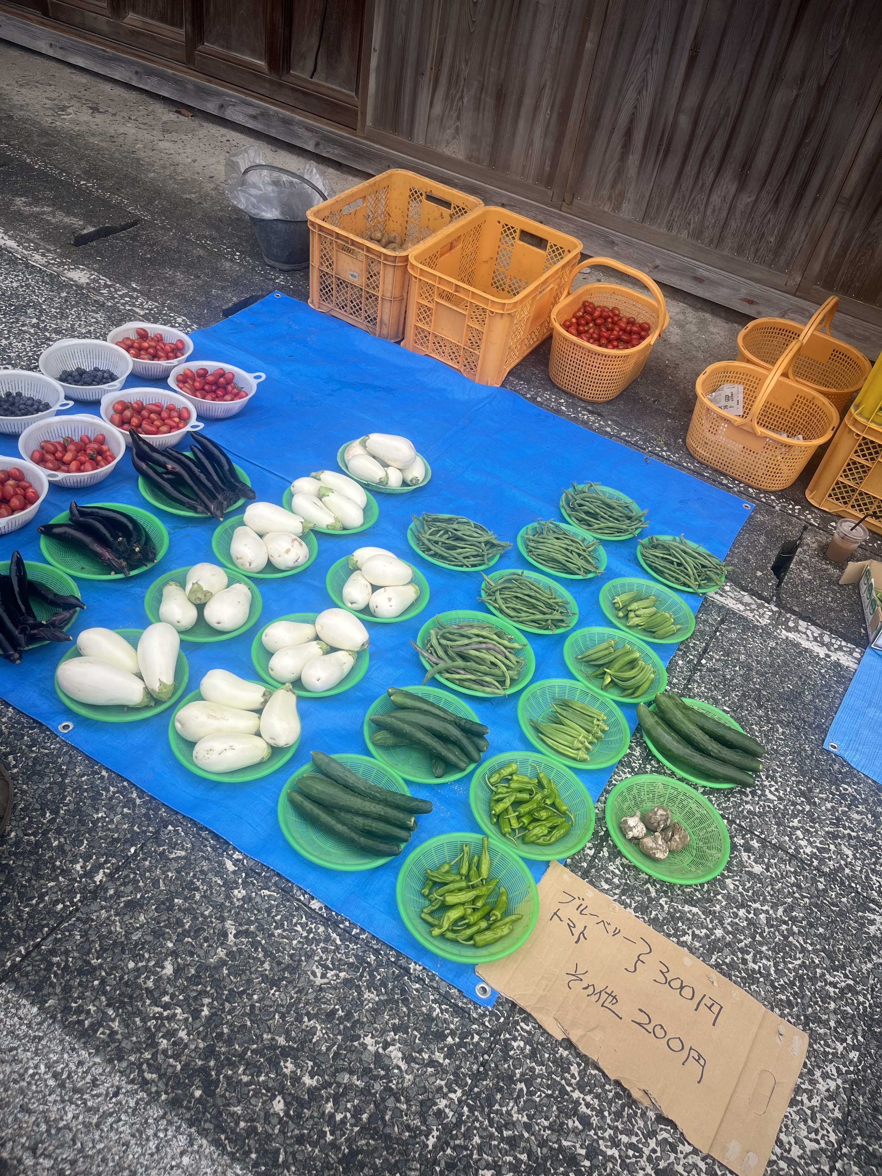 朝市の野菜