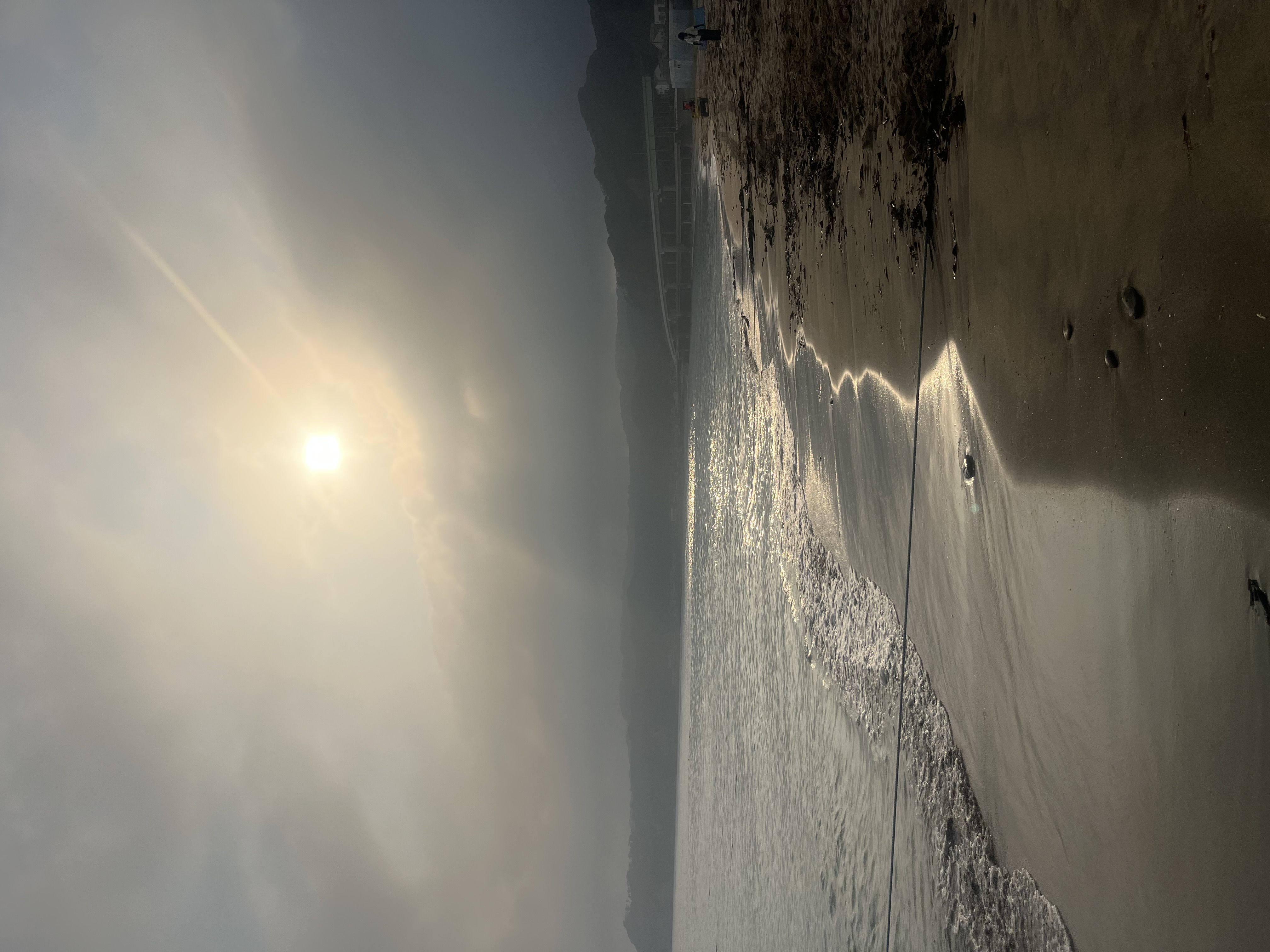 夕暮れの海岸